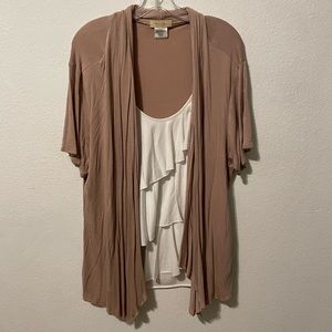 Plus size double layered top